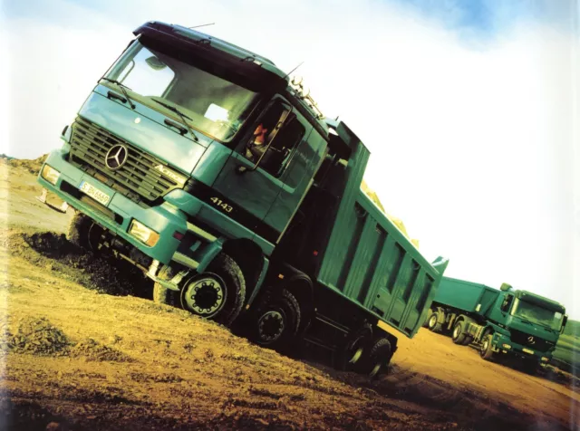 Poster Mercedes 1999 LKW Actros 4143 Muldenkipper 29,7 x 40 cm int. Nr. 015