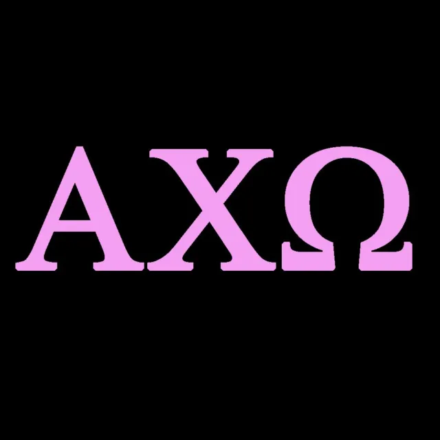 ALPHA CHI OMEGA (2 Pack) Sorority Vinyl Decal 6" Officially Licensed Decal