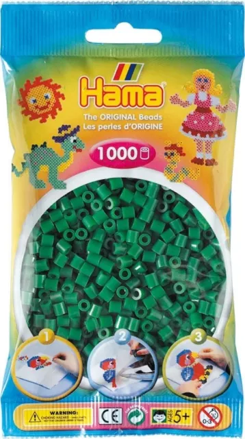 1 000 perles standard MIDI (Ø5 mm) vert