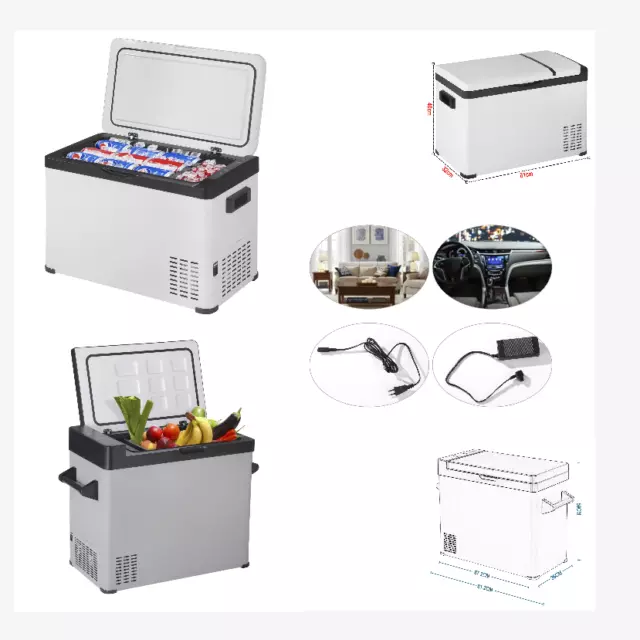 WOLTU 60L elektrische Kühlbox Auto Kühlbox Kompressor Gefrierbox Mini  Kühlschrank mit DC-Kabel für Auto, Lkw