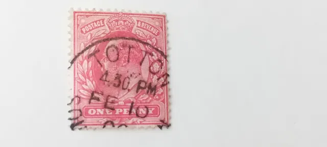 GB KEV11 1d Red - Totton Hampshire Postmark