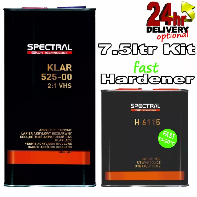 Novol Spectral KLAR 525 VHS Klarlack-Kit 7,5ltr Kit mit schnellem Härter