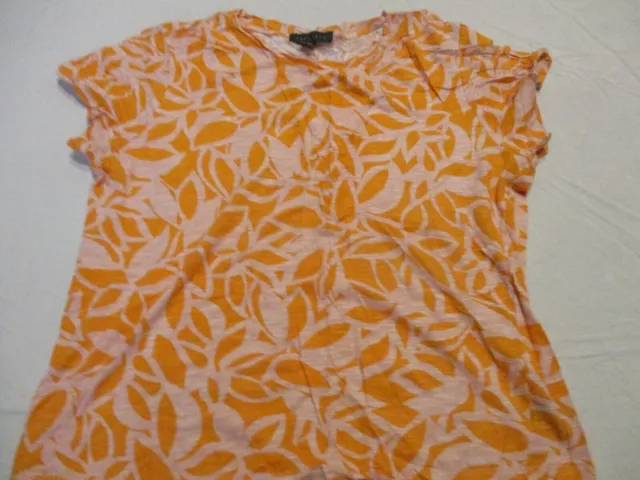 Womens sanctuary orange short sleeve blouse sz l