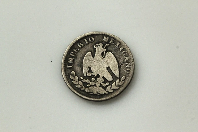 1864-M Mexico 10 Cent Maximilian I Silver Coin Grades Very Good (NUM7002) 1864-M Mexico 10 Cent Maximilian I Silver Coin Grades Very Good (NUM7002)