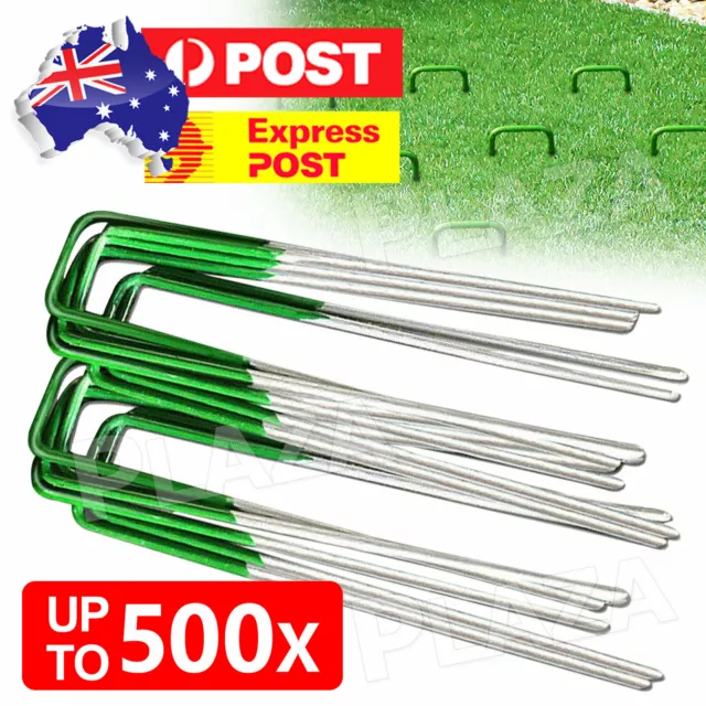 Primeturf Synthetic Artificial Grass Pins Fake Lawn Turf Weedmat U Pegs Plants