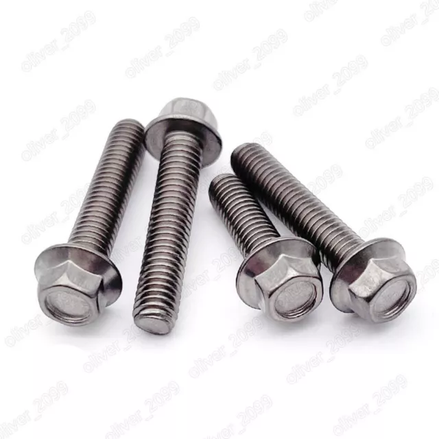 Titanium Hexagon Flange Bolts Hex Flange Head Screws M6 M8