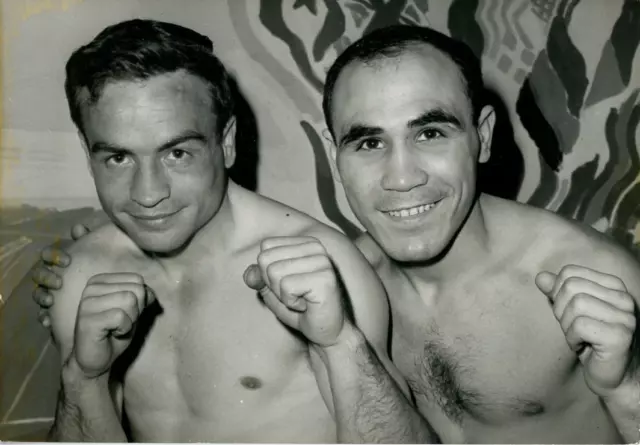 Boxe, Alonzo (Espagne) et Félix Brami (France)  , Vintage Print Tirage argen