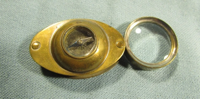 Loupe Ancienne Réglable En Laiton – Déco Vintage Table Nautique – Fabriquée à La Main (Inde)