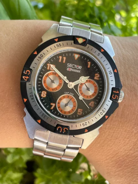 SECTOR EXPANDER EXP 101 Date Red And Black Water Resistant 100m Watch 54.00 PicClick