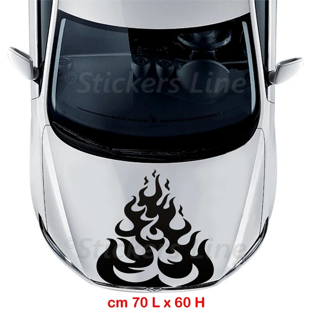 Stickers Flammes Décoratifs 20x24 Cm - Quattroerre, Pour Personnaliser Casque, Moto, Voiture - Adhésif Haute Résistance