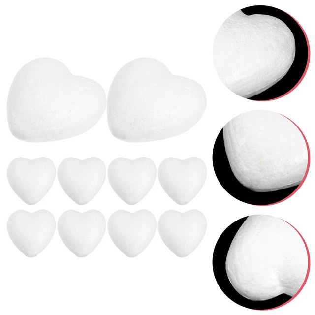 12 piezas Espuma artesanal Corazones Artesanía Espuma Corazón Hágalo usted mismo Adornos de boda Decoraciones