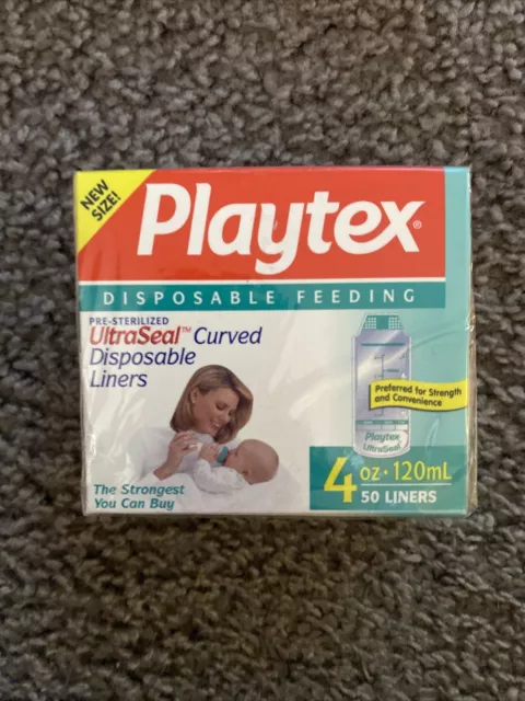 Playtex 4oz 120mL Disposable Drop In Baby Bottle Liners 50ct UltraSeal SEALED