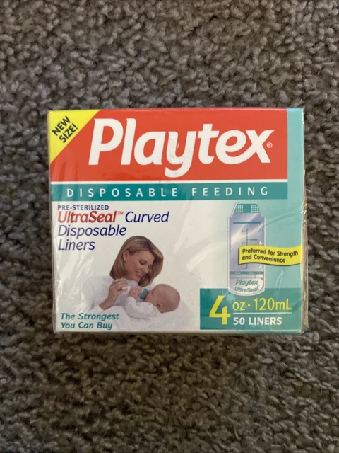 Playtex 4oz 120mL Disposable Drop In Baby Bottle Liners 50ct UltraSeal SEALED