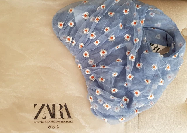 Zara blue daisy bag deals