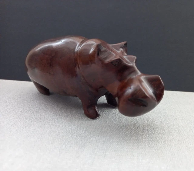 Carved Wood Hippo / Hippopotamus