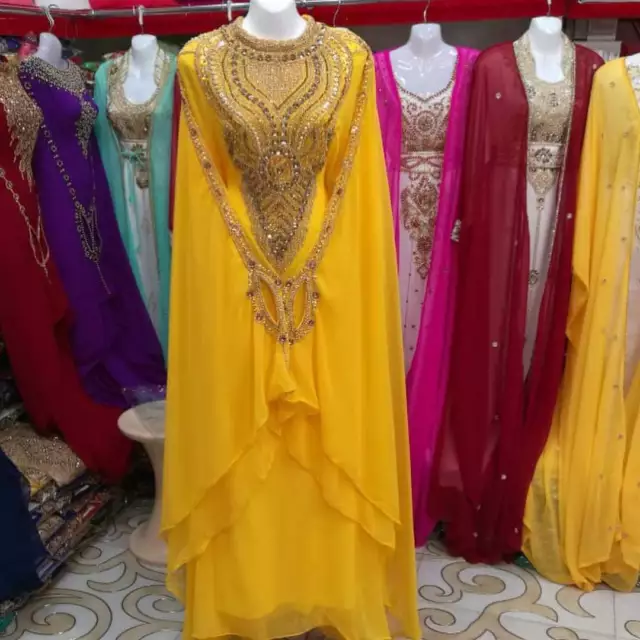 SALE New Moroccan Dubai Kaftans Farasha Abaya Dress Very Fancy Long Gown MS 118