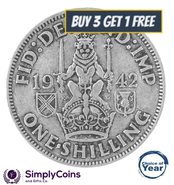 1937 To 1951 - George Vi English & Scottish Silver Shilling - Choice Of Year