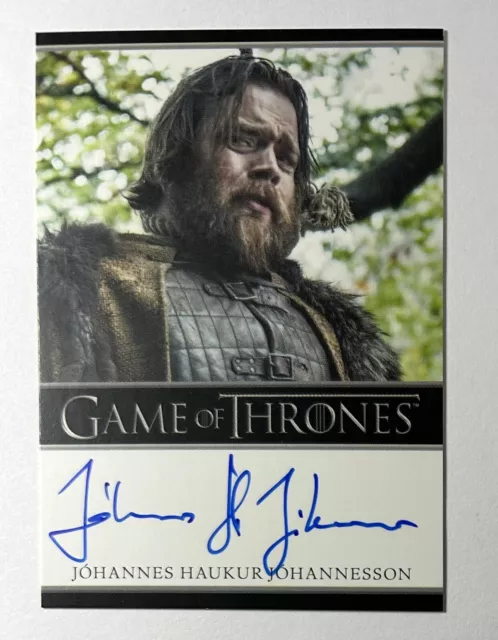 Johannes Haukur Johannesson as Lem GAME OF THRONES Season 6 Autograph Card Auto