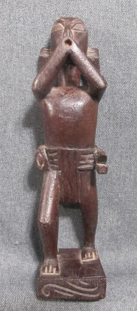 Sarawak Borneo carved wood figure of a hunter