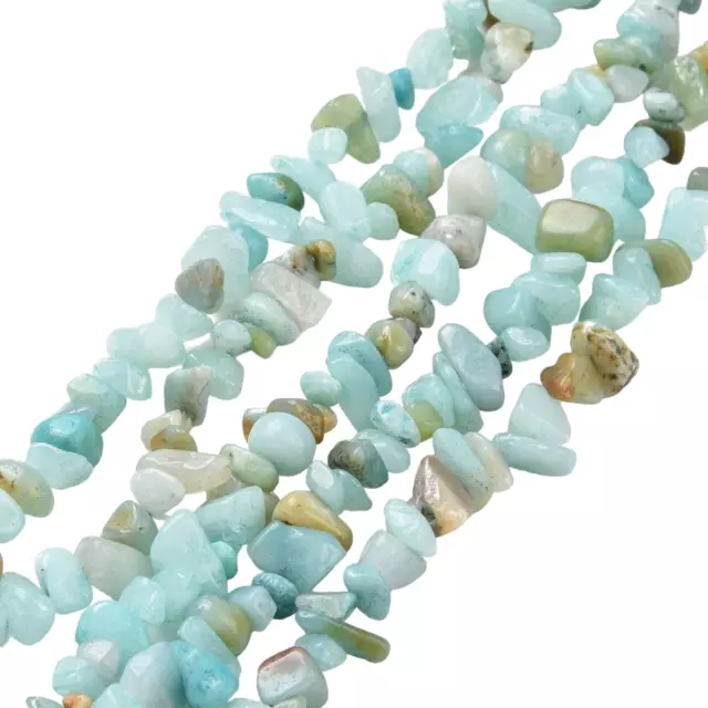 ❤ 240+ Blue AMAZONITE Beads Chip 5-8mm Semi Precious Gemstone Healing ❤