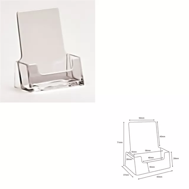 New Acrylic Portrait Business Card Holders Desktop Dispensers Display Stands