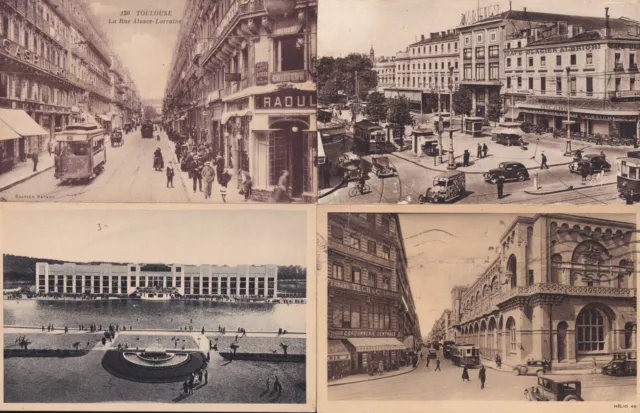 Lot de 4 cartes postales anciennes old postcards TOULOUSE HTE-GARONNE 1