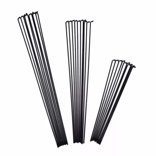 10pcs Silver /36pcs Black plain gauge, stainless steel, bicycle spokes & nipples