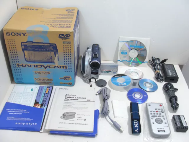 Sony HandyCam DCR-DVD100 Mini DVD Camcorder Nightshot 362968