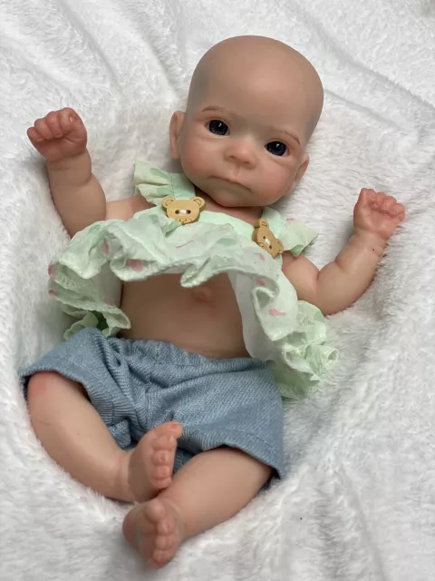 28cm Mini  Adorable Reborn Girl Doll Full Body Soft Silicone Baby Dolls Washable