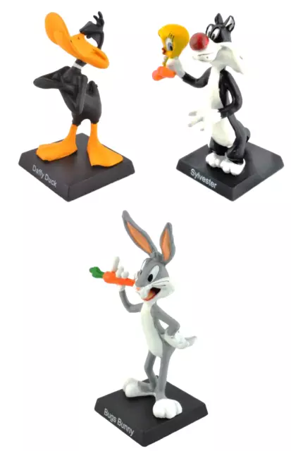 Set of 3 Looney Tunes Figurines Sylvester Bugs Bunny Daffy Duck LL11