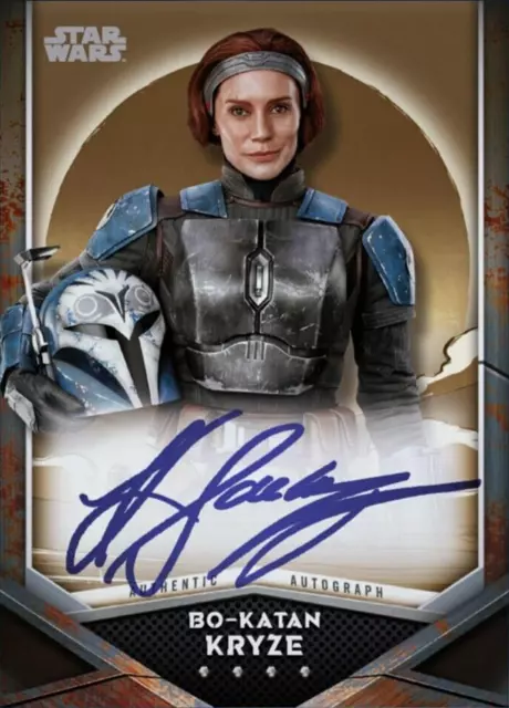 Topps Star Wars KATEE SACKHOFF Auth Autograph as BO-KATAN KRYZE SIG Digital Card