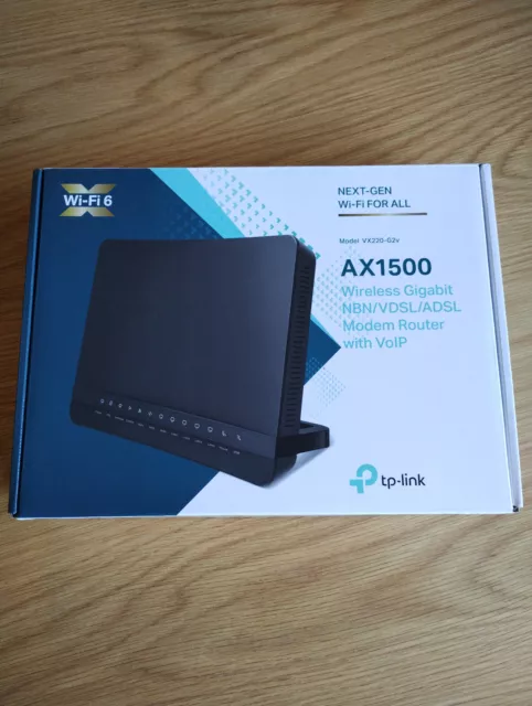 TP-Link AX1500 VX220-G2V Wireless Gigabit Modem Router New Sealed NBN/VDSL/ADSL