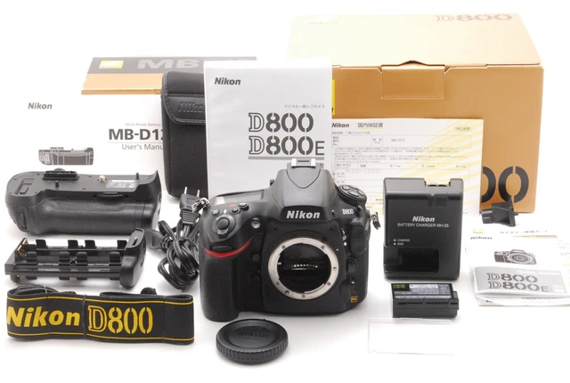 "Near MINT w/Box" Nikon D800 36.3MP DSLR Digital Camera  Count 48,199 w/MB-D12