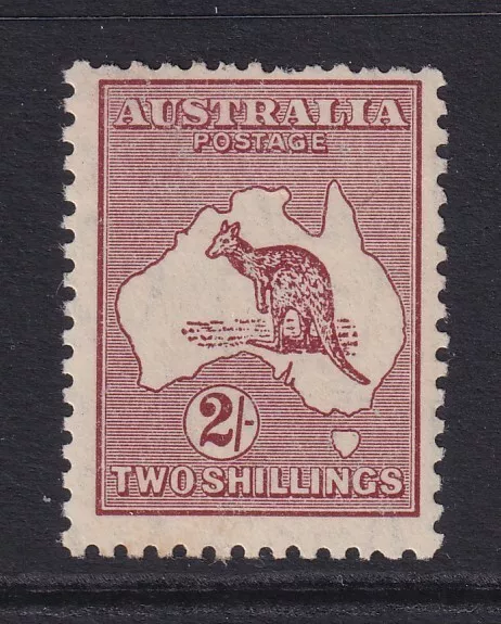 AUSTRALIA Kangaroo.... 1932-45  CofA wmk.  2/- maroon type B  muh