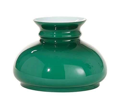 Green Over White Opal Cased Glass 7 Inch Fitter Student Style Lamp Shade