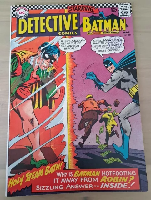 Detective Comics #361 March 1967 Issue Bagged And Boarded. Free Uk P&P. Vg+/Fn-.