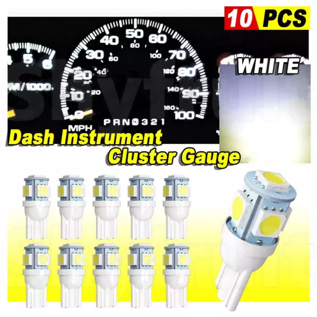 95-98 Chevy Tahoe Dash Speedometer Instrument Cluster Gauge White LED LIGHTS KIT