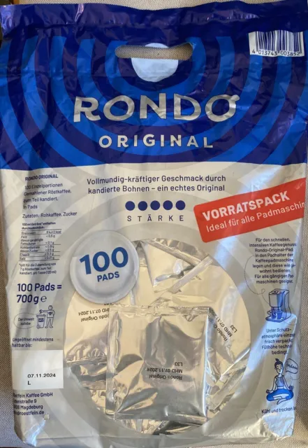 100 Kaffeepads Röstfein Rondo Original im großen Vorteilspack Ostprodukt