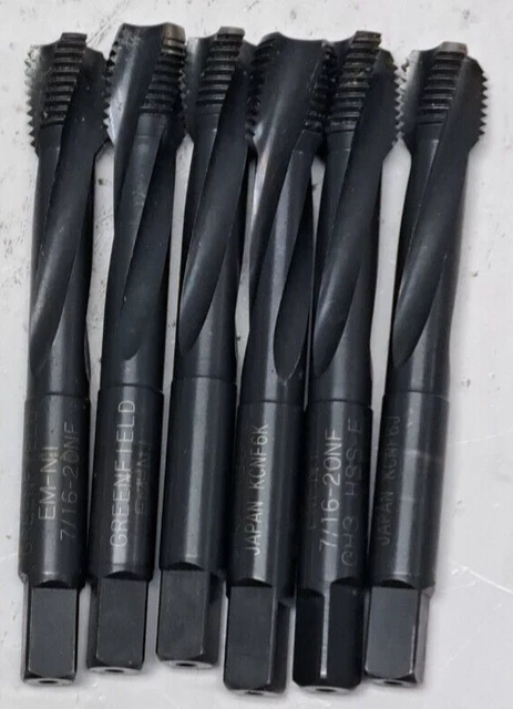 Greenfeild 7/16"-20 3 Flute Spiral Plug Tap Kcnf6J **Lot Of 6**