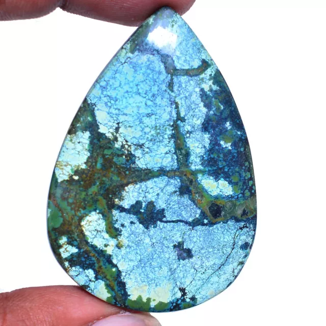 97.00 Cts Natural Turquoise Huge Size Cabochon Untreated 52mm 36mm Gemstone