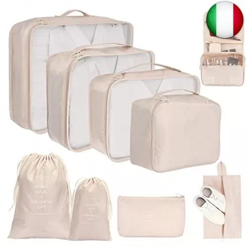 TAMOWA Organizer Valigie Set di 9, Cubo di Viaggio Cubi di Imballaggio,