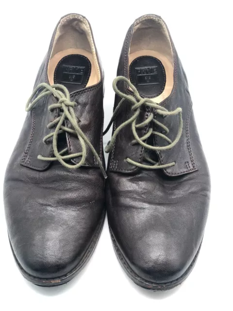 Frye Women's Shoes Brown Leather Almond Toe Lace Up Anna Oxford Dress Size 8.5 M