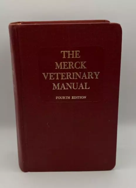 Vintage The Merck Veterinary Manual 4th Edition 1973 Thumb Index
