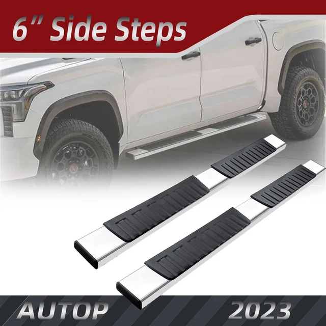 6& RUNNING BOARDS Side Steps fit 2022 2023 Toyota Tundra Crew Max Cab