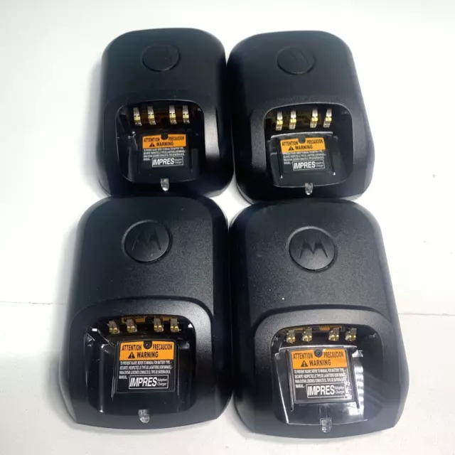 LOT OF 4 Motorola PMPN4137A OEM Original IMPRES Single Unit Charger - NO AC