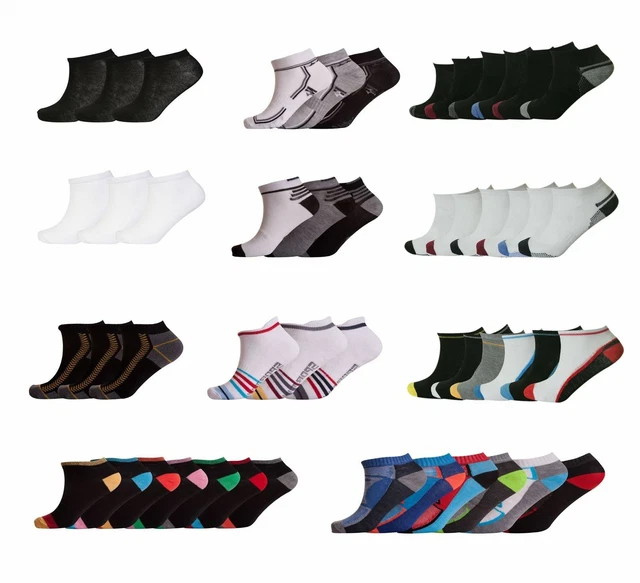 Pack de 6-12 chaussettes d'entraîneur sportif homme course en plein air sport gymnase taille 6-11