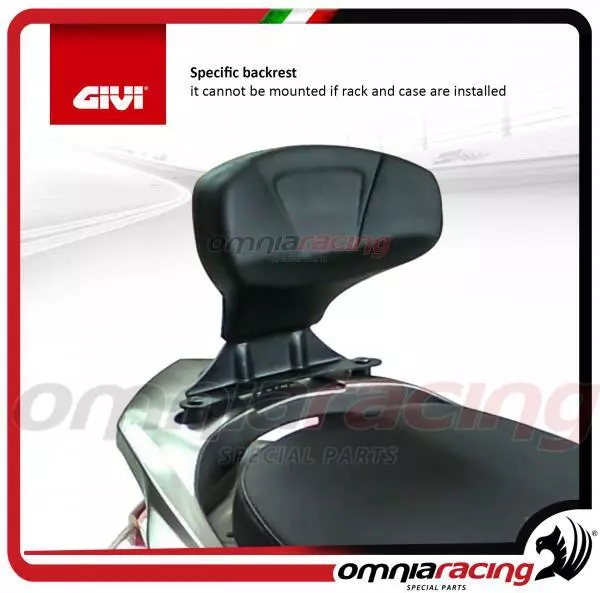 GIVI - Specific backrest for Kymco Downtown 125i 200i 300i 09> 16