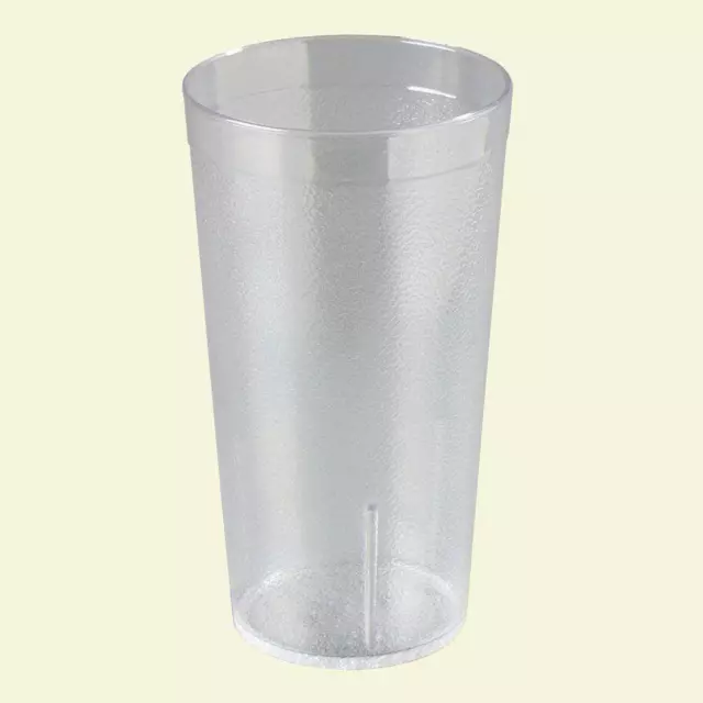 Carlisle Drinking Glass 12oz 3" x 5.18" Plastic Dishwasher Safe Clear (72-Pcs)