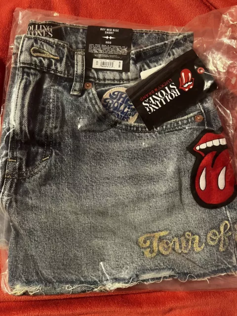 Rolling Stones Lucky Brand Denim Shorts Women’s Size 25 - Band Tour Merch Jeans