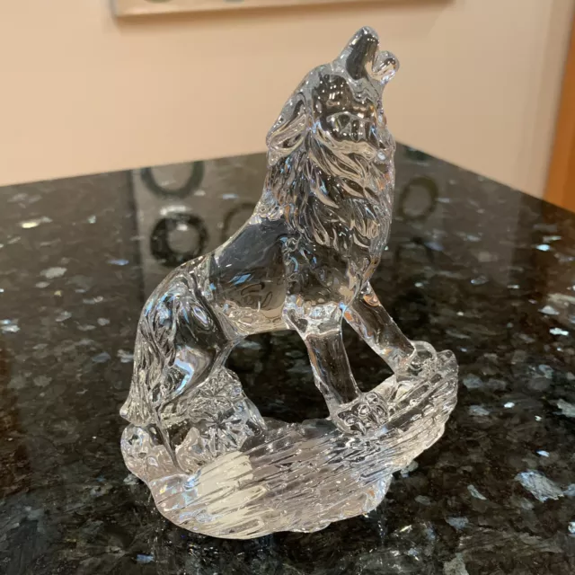 Princess House Wonders Of The Wild 24% Lead Crystal Wolf Statue Figurine 997